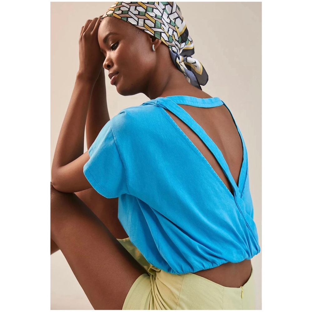 Anthropologie Pilcro Open-Back Bubble Top NWT Size XL